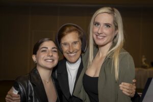 A group of people posing for the camera.